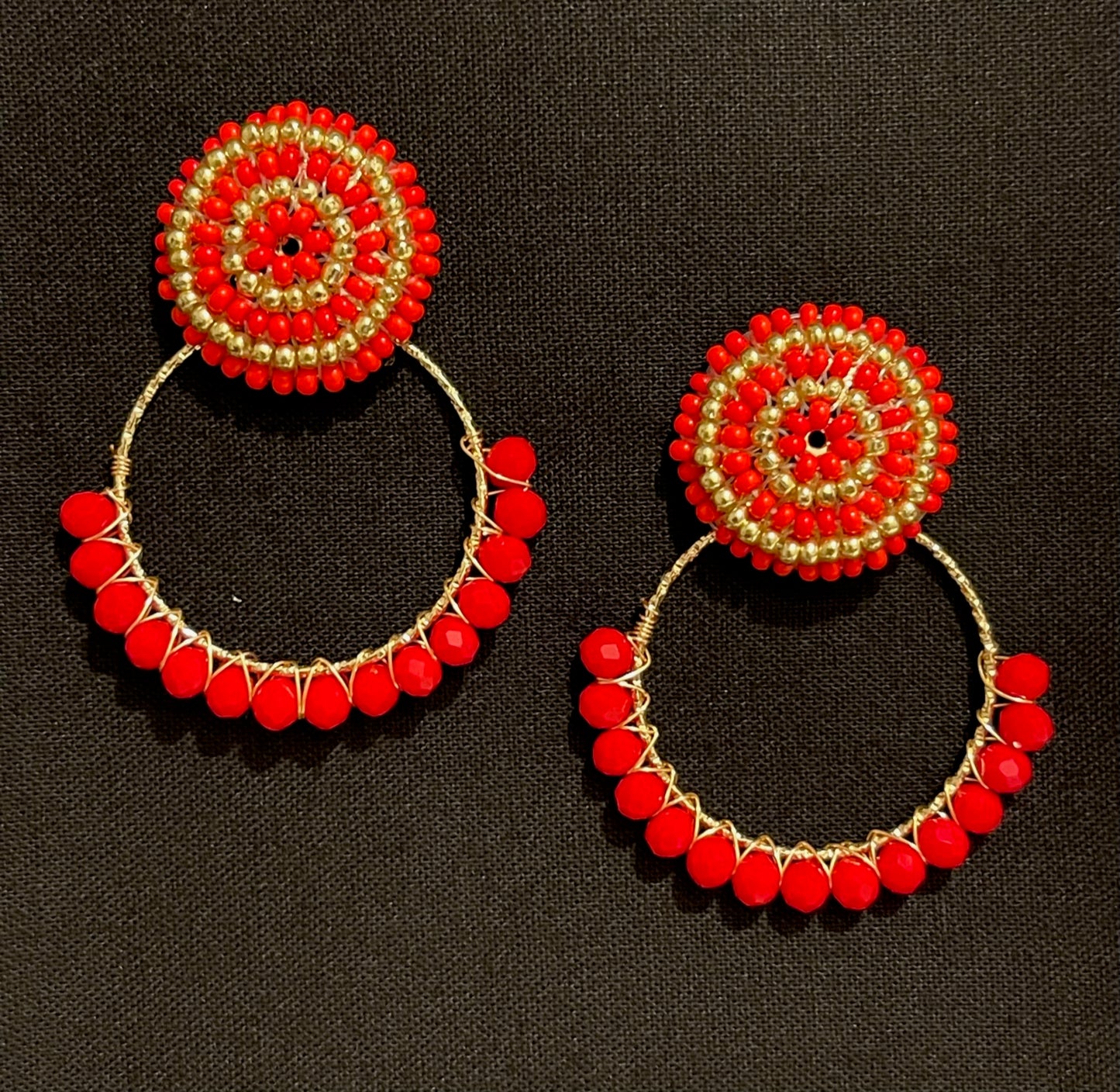 Earrings- Sassy Red